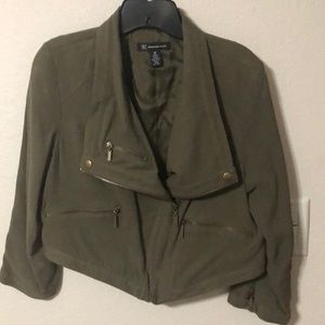 INC Cropped Silk Jacket